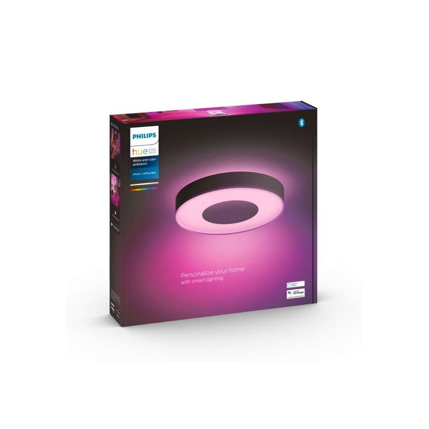 Philips - LED RGB Zatemnitvena stropna svetilka Hue INFUSE LED/52,5W/230V 2000-6500K pr. 425 mm črna