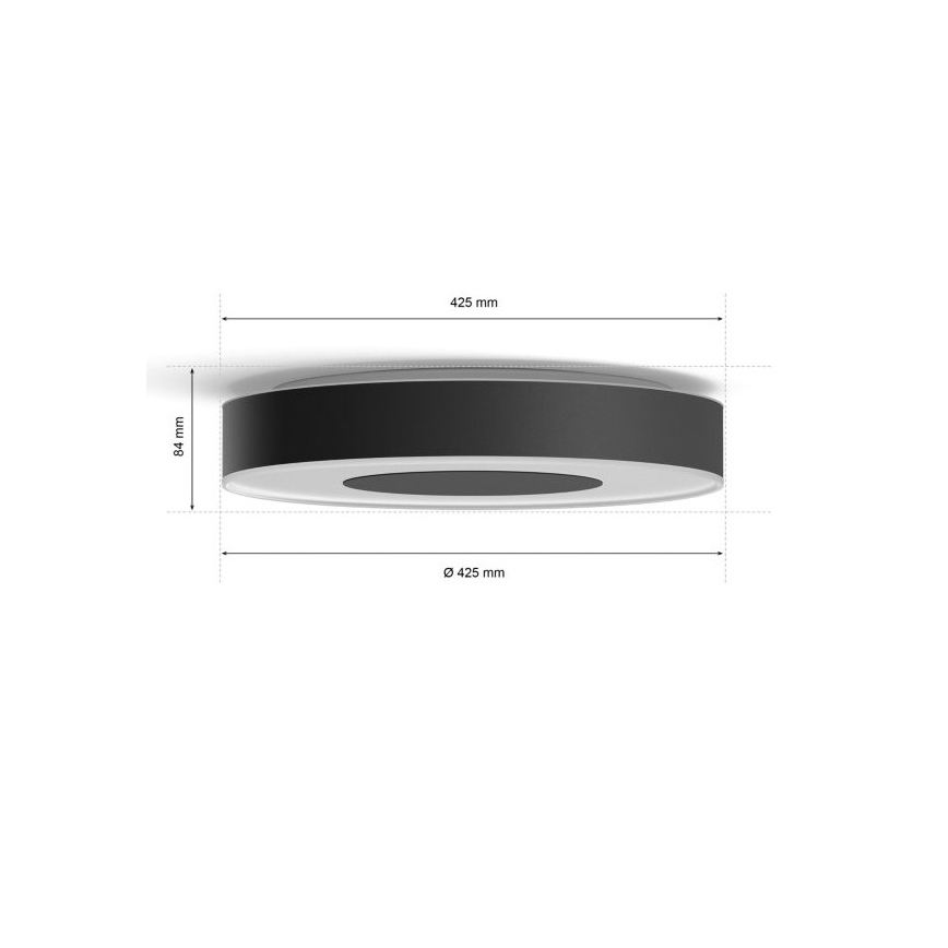 Philips - LED RGB Zatemnitvena stropna svetilka Hue INFUSE LED/52,5W/230V 2000-6500K pr. 425 mm črna