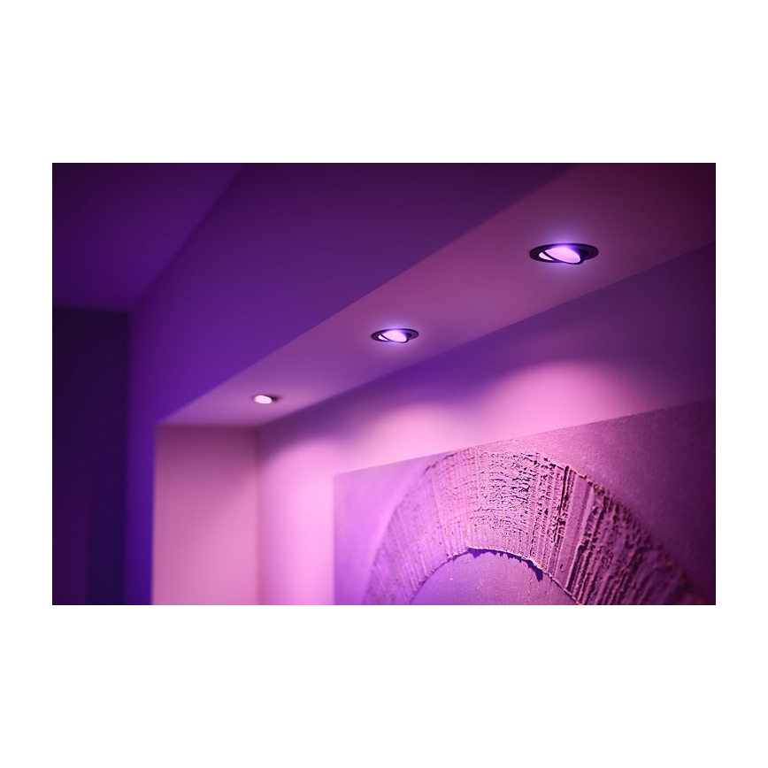 Philips - LED RGB Zatemnitvena vgradna svetilka Hue CENTURA 1xGU10/5,7W/230V 2000-6500K