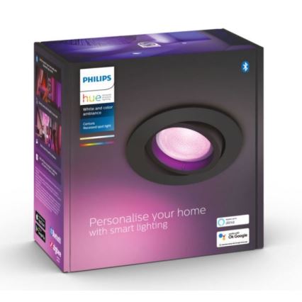 Philips - LED RGB Zatemnitvena vgradna svetilka Hue CENTURA 1xGU10/5,7W/230V 2000-6500K