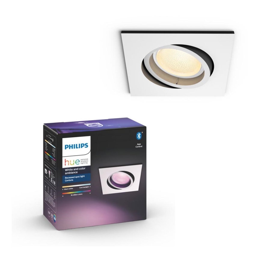 Philips - LED RGB Zatemnitvena vgradna svetilka Hue CENTURA 1xGU10/5,7W/230V