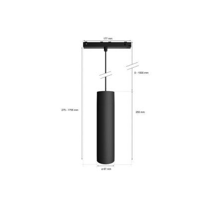 Philips - LED RGB Zatemnitveni lestenec na vrvici za tračni sistem Hue PERIFO LED RGB/5,2W/24V 2000-6500K