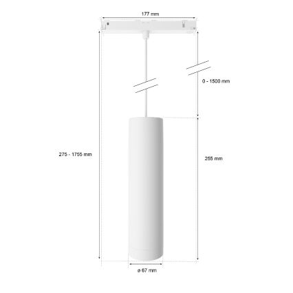 Philips - LED RGB Zatemnitveni lestenec na vrvici za tračni sistem Hue PERIFO LED RGB/5,2W/24V 2000-6500K