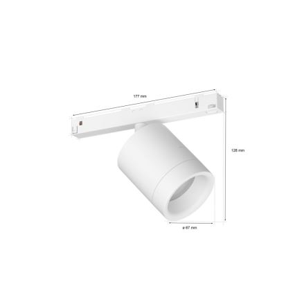 Philips - LED RGB Zatemnitveni reflektor za tračni sistem Hue PERIFO LED RGB/5,2W/24V 2000-6500K