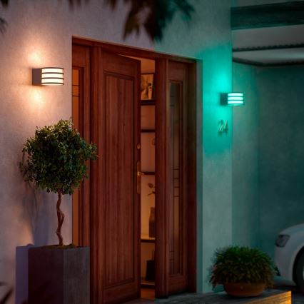 Philips - LED RGB zatemnjiva zunanja stenska svetilka Hue LUCCA 1xE27/8,1W/230V 1000-20000K IP44