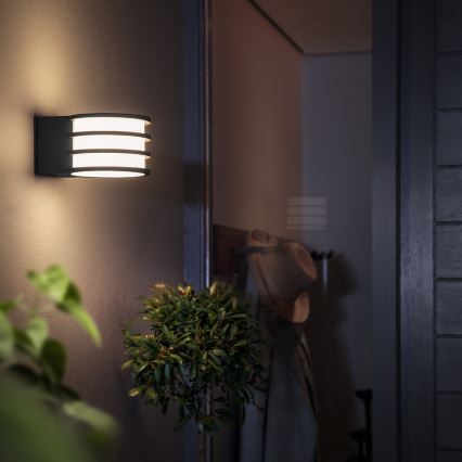 Philips - LED RGB zatemnjiva zunanja stenska svetilka Hue LUCCA 1xE27/8,1W/230V 1000-20000K IP44