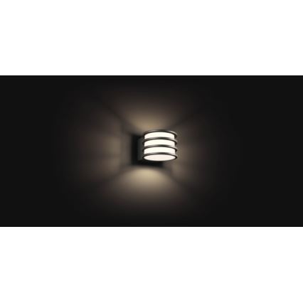 Philips - LED RGB zatemnjiva zunanja stenska svetilka Hue LUCCA 1xE27/8,1W/230V 1000-20000K IP44