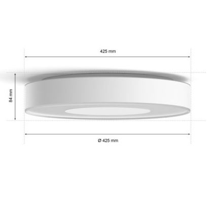 Philips - LED RGB zatemnljivo stropno svetilo Hue INFUSE LED/52,5W/230V 2000-6500K premer 425 mm bela