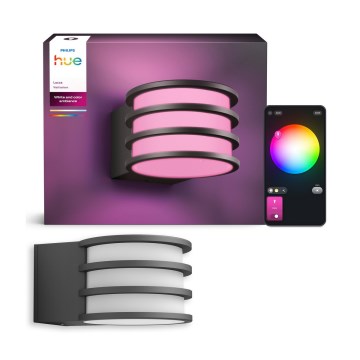 Philips - LED RGB zatemnjiva zunanja stenska svetilka Hue LUCCA 1xE27/8,1W/230V 1000-20000K IP44