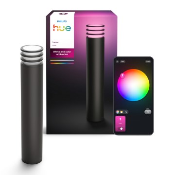 Philips - LED RGB Zatemnljiva zunanja svetilka Hue LUCCA 1xE27/8,1W/230V 77 cm 1000-20000K IP44