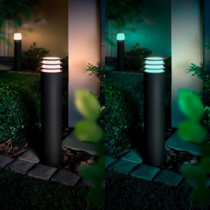 Philips - LED RGB Zatemnljiva zunanja svetilka Hue LUCCA 1xE27/8,1W/230V 77 cm 1000-20000K IP44