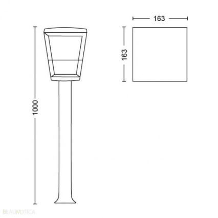 Philips 17442/30/P7 - LED RGB Zunanja svetilka HUE ECONIC LED/15W/230V IP44