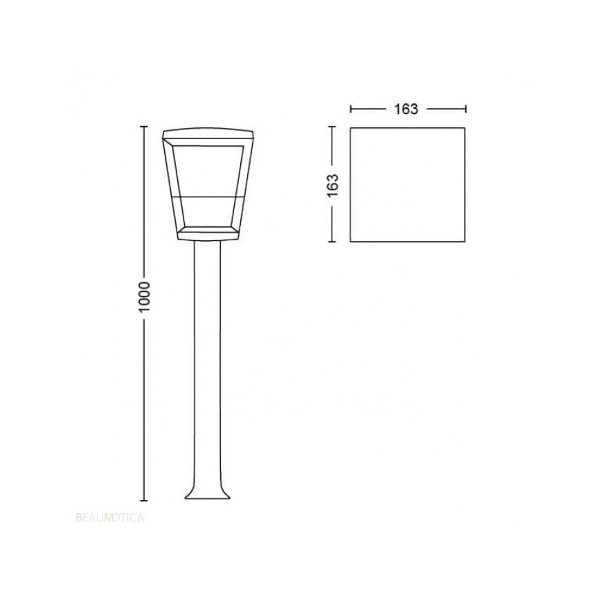 Philips 17442/30/P7 - LED RGB Zunanja svetilka HUE ECONIC LED/15W/230V IP44