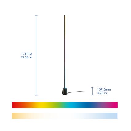 Philips - LED RGBIC Zatemnjevalna stoječa svetilka GRADIENT LED/9,7W/230V 2200-6500K Wi-Fi