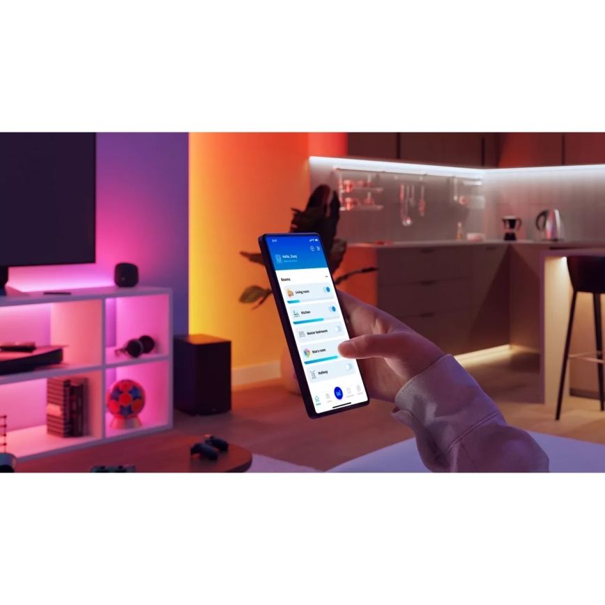 Philips - LED RGBIC Zatemljiv trak SMART STRIP 20m LED/36W/230V 2700-6500K Wi-Fi