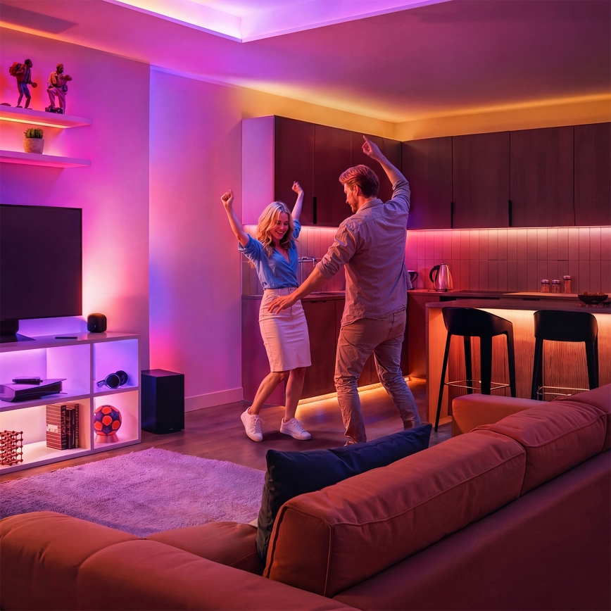 Philips - LED RGBIC zatemljiv trak SMART STRIP 3m LED/13W/230V 2700-6500K Wi-Fi