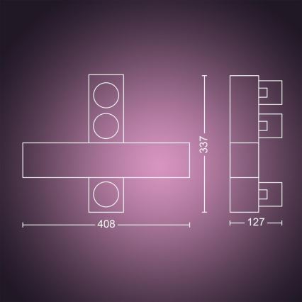 Philips - LED RGBW Zatemnitveni reflektor Hue CENTRIS LED/25W/230V + 3xGU10/5,7W