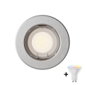 Philips - LED RGBW vgradna svetilka PERIDOT 1xGU10/6,5W/230V 2700-6500K, z možnostjo zatemnitve, srebrna