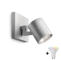 Philips - LED RGBW vgradna svetilka RUNNER 1xGU10/6,5W/230V 2700-6500K mat krom s funkcijo zatemnitve