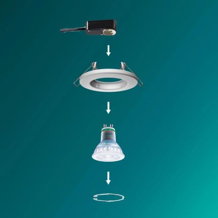 Philips - LED RGBW zatemnjevalna vgradna stropna svetilka PERIDOT 1xGU10/6W/230V bela + daljinski upravljalnik