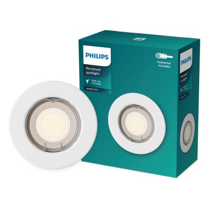 Philips - LED RGBW zatemnjevalna vgradna stropna svetilka PERIDOT 1xGU10/6W/230V bela + daljinski upravljalnik