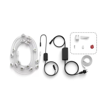 Philips - LED RGBW zatemljiv zunanji niz Hue FESTAVIA 32xLED 18m 1000-20000K IP65