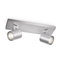 Philips - LED RGBW zatemljivo točkovno svetilo RUNNER 2xGU10/6,5W/230V 2700-6500K matiran krom
