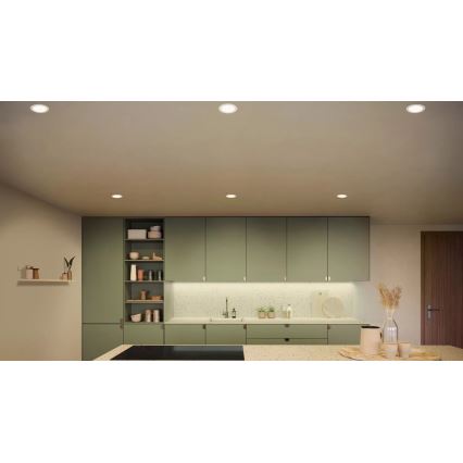 Philips - LED RGBW Zatemnitvena kopalniška vgradna svetilka Hue SLIM LED/12W/230V IP44 2200-6500K
