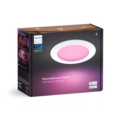 Philips - LED RGBW Zatemnitvena kopalniška vgradna svetilka Hue SLIM LED/12W/230V IP44 2200-6500K