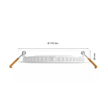 Philips - LED RGBW Zatemnitvena kopalniška vgradna svetilka Hue SLIM LED/12W/230V IP44 2200-6500K