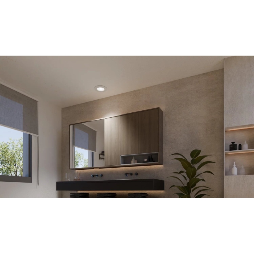 Philips - LED RGBW Zatemnitvena kopalniška vgradna svetilka Hue SLIM LED/8,3W/230V 2000-6500K IP44 bela