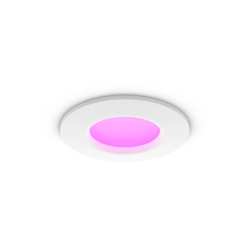 Philips - LED RGBW Zatemnitvena kopalniška vgradna svetilka Hue SLIM LED/8,3W/230V 2000-6500K IP44 bela