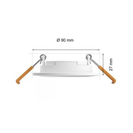Philips - LED RGBW Zatemnitvena kopalniška vgradna svetilka Hue SLIM LED/8,3W/230V 2000-6500K IP44 bela