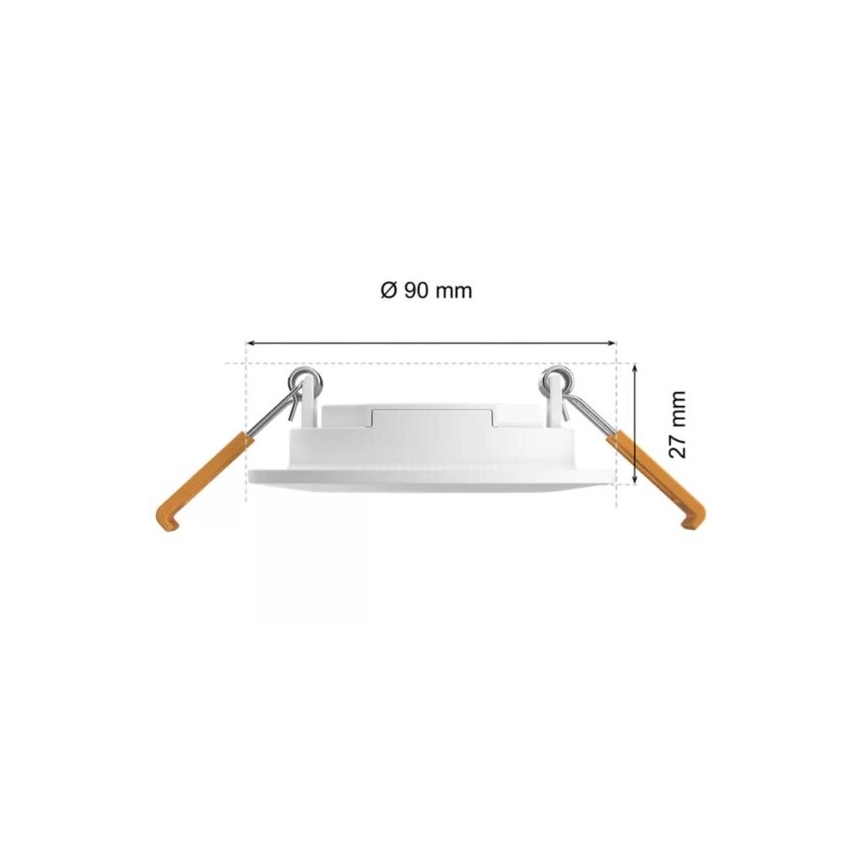 Philips - LED RGBW Zatemnitvena kopalniška vgradna svetilka Hue SLIM LED/8,3W/230V 2000-6500K IP44 bela