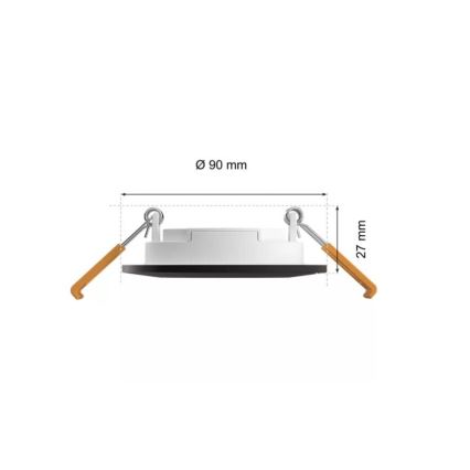 Philips - LED RGBW Zatemnitvena kopalniška vgradna svetilka Hue SLIM LED/8,3W/230V 2000-6500K IP44 črna