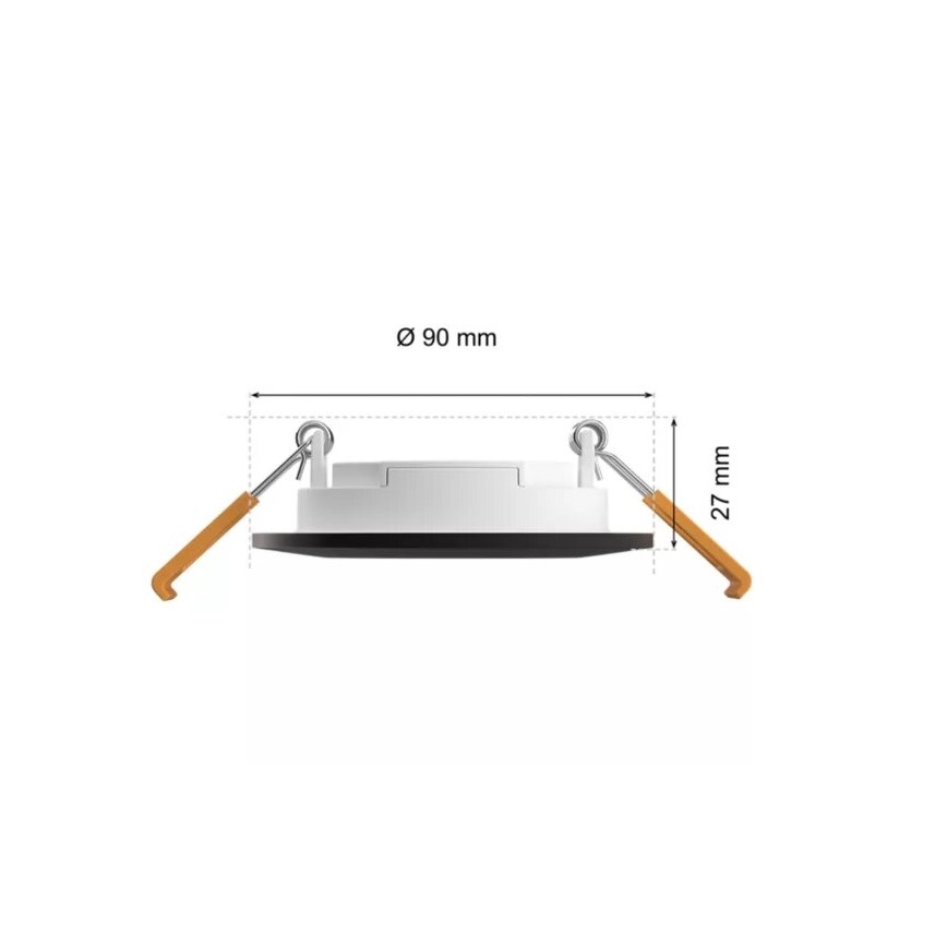 Philips - LED RGBW Zatemnitvena kopalniška vgradna svetilka Hue SLIM LED/8,3W/230V 2000-6500K IP44 črna