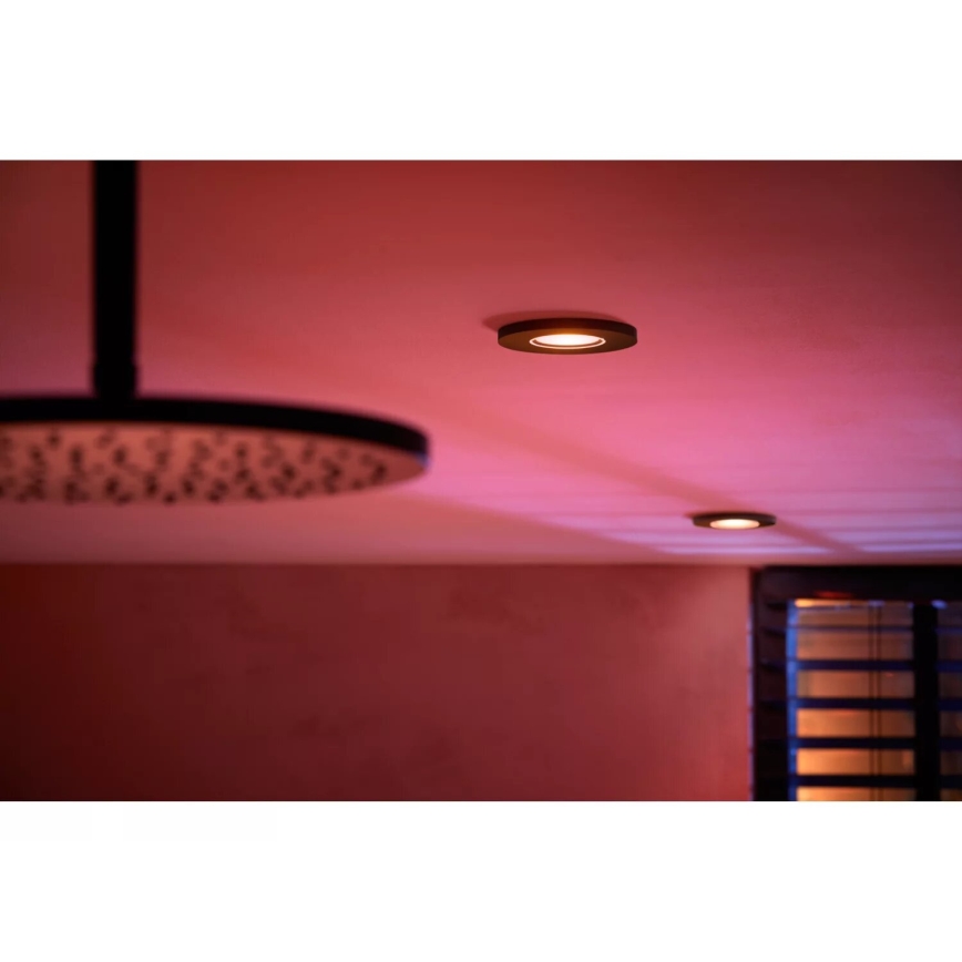 Philips - LED RGBW Zatemnitvena kopalniška vgradna svetilka Hue XAMENTO 1xGU10/4,2W/230V 2000-6500K IP44