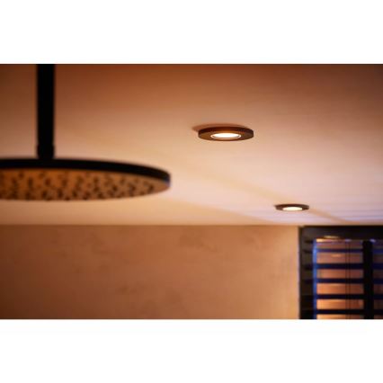Philips - LED RGBW Zatemnitvena kopalniška vgradna svetilka Hue XAMENTO 1xGU10/4,2W/230V 2000-6500K IP44