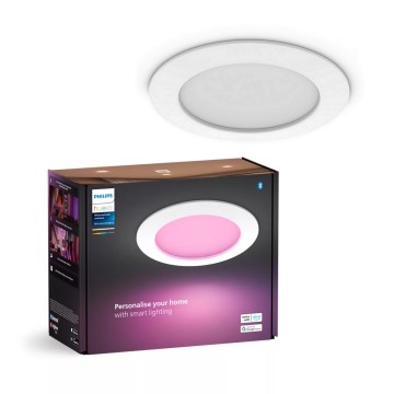 Philips - LED RGBW Zatemnitvena kopalniška vgradna svetilka Hue SLIM LED/12W/230V IP44 2200-6500K