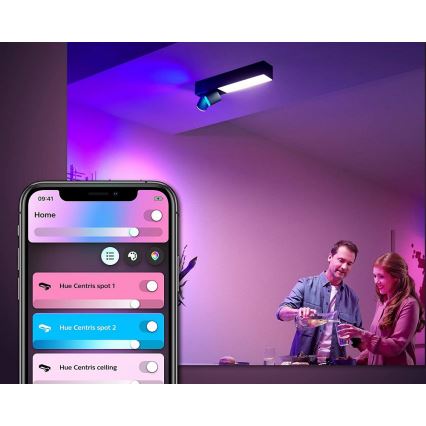 Philips - LED RGBW Zatemnitveni reflektor Hue CENTRIS LED/11W/230V + 2xGU10/5,7W