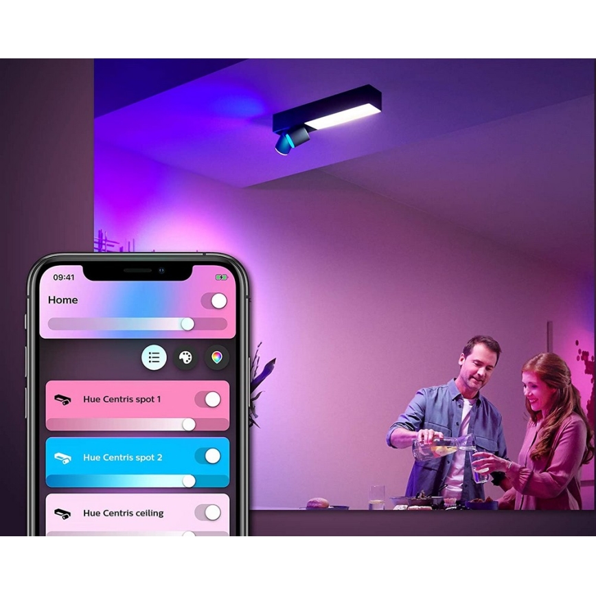 Philips - LED RGBW Zatemnitveni reflektor Hue CENTRIS LED/11W/230V + 2xGU10/5,7W