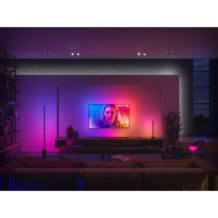 Philips - LED RGBW Zatemnitvena talna svetilka Hue SIGNE LED/29W/230V 2000-6500K črna