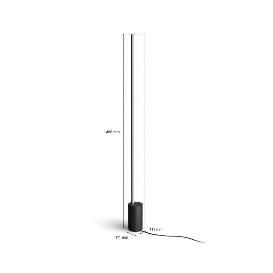 Philips - LED RGBW Zatemnitvena talna svetilka Hue SIGNE LED/29W/230V 2000-6500K črna