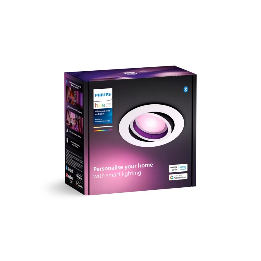 Philips - LED RGBW Zatemnitvena vgradna svetilka Hue CENTURA 1xGU10/4,2W/230V 2000-6500K