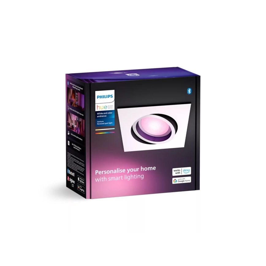 Philips - LED RGBW Zatemnitvena vgradna svetilka Hue CENTURA 1xGU10/4,2W/230V 2000-6500K
