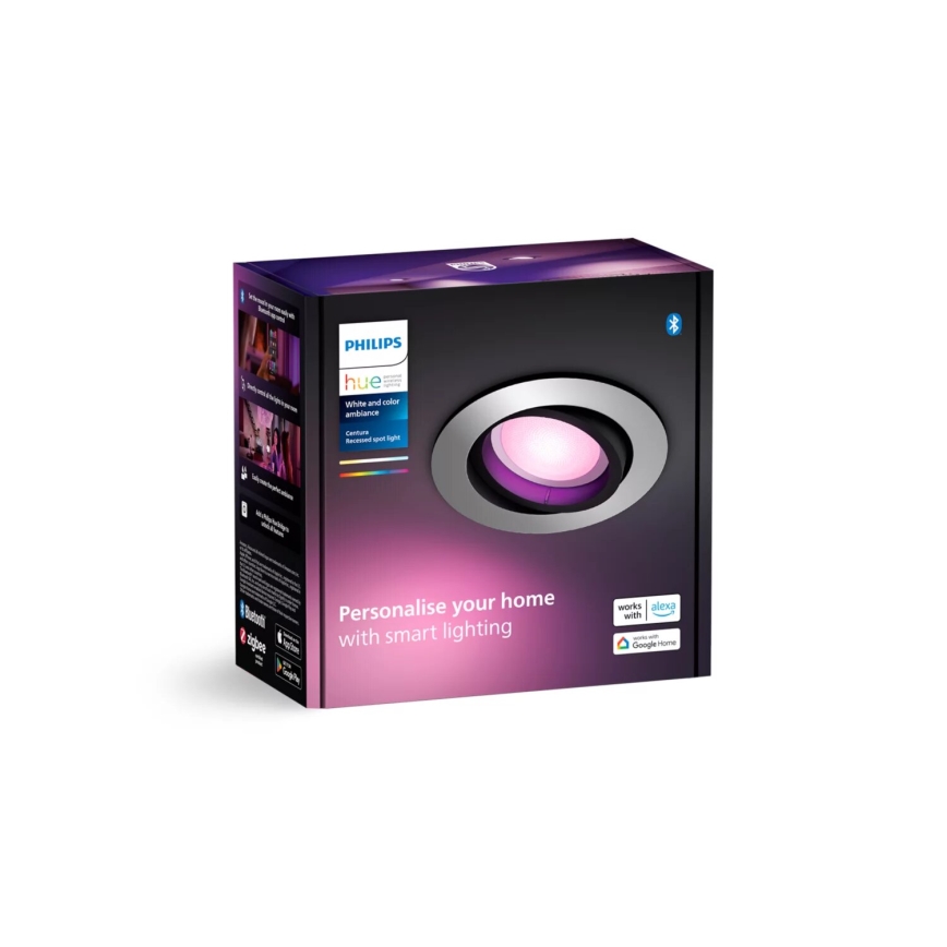 Philips - LED RGBW Zatemnitvena vgradna svetilka Hue CENTURA 1xGU10/4,2W/230V 2000-6500K
