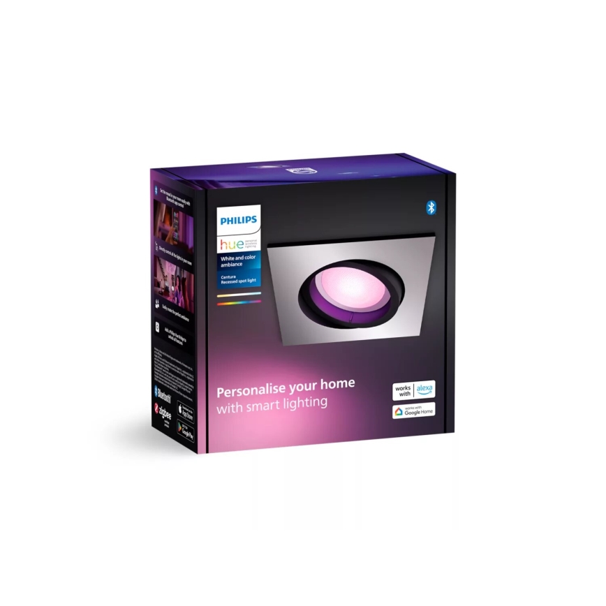 Philips - LED RGBW Zatemnitvena vgradna svetilka Hue CENTURA 1xGU10/4,2W/230V 2000-6500K