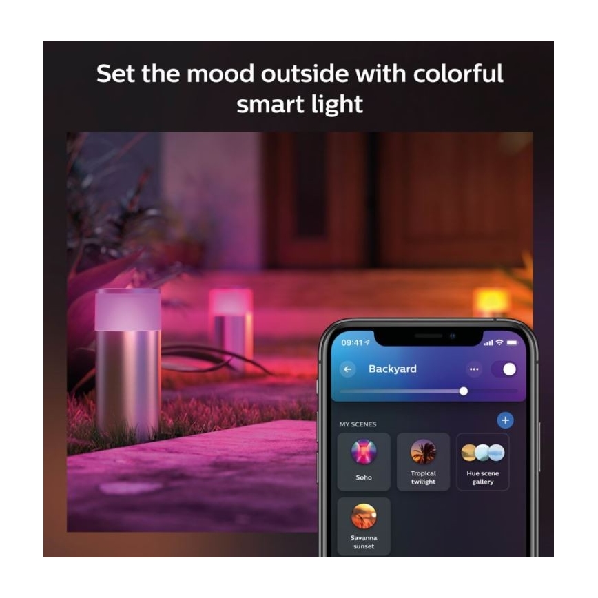 Philips - LED RGBW Zatemnitvena zunanja svetilka Hue CALLA LED/8W/230V IP44