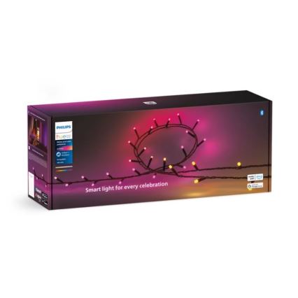 Philips - LED RGBW Zatemnitvena zunanja veriga HUE WHITE AND COLOR AMBIANCE 500xLED 44,4 m 2000-6500K IP54