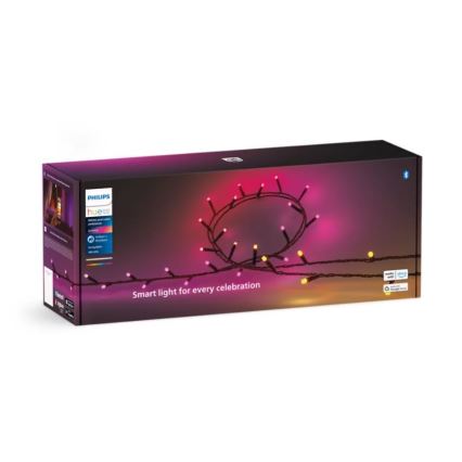 Philips - LED RGBW Zatemnitvena zunanja veriga HUE WHITE AND COLOR AMBIANCE 500xLED 44,4 m 2000-6500K IP54